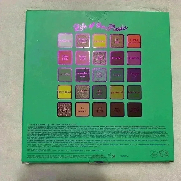 Kara Beauty Life Of The Fiesta Eyeshadow Palette​ - Picture 2 of 2
